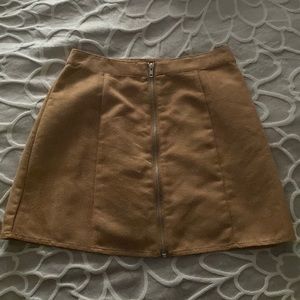 Suede skirt